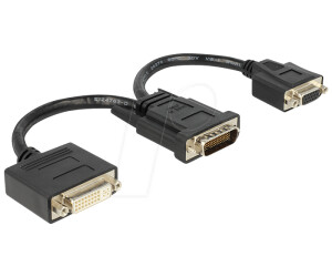 DeLock Display-Adapter - HD-15, DVI-I (W) - DMS-59 (M) - 20cm - Flügelschrauben (65555)