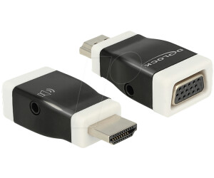 DeLock HDMI, 19-polig (M) - HD-15, Mini-Phone Stereo 3,5 mm (W) - Schwarz, weiß (65586)