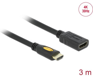 DeLock Kabel High Speed HDMI mit Ethernet Verlängerung - 28 AWG - HDMI, 19-polig (M) - HDMI, 19-polig (W) - 3,0m