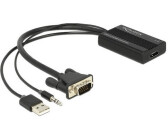 Gembird A-HDMIM-HDMIFVGAF-01 Cable Adaptador HDMI Macho/Hembra + VGA Hembra  + Jack 3.5mm, PcCompone