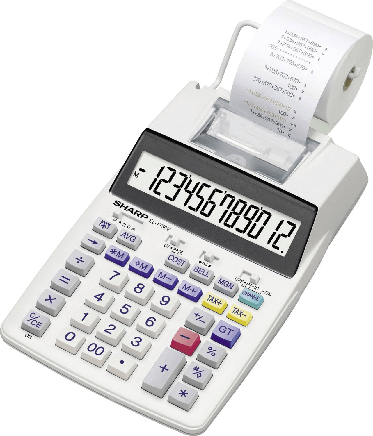 Calculatrice imprimante portable 12 chiffres P1-DTSC II+adaptateur