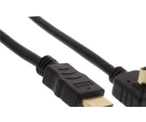 InLine 17010V HDMI Kabel,gewinkelt,High Speed Cable Ethernet,Stecker/Stecker,verg.Kontakte,1 0m