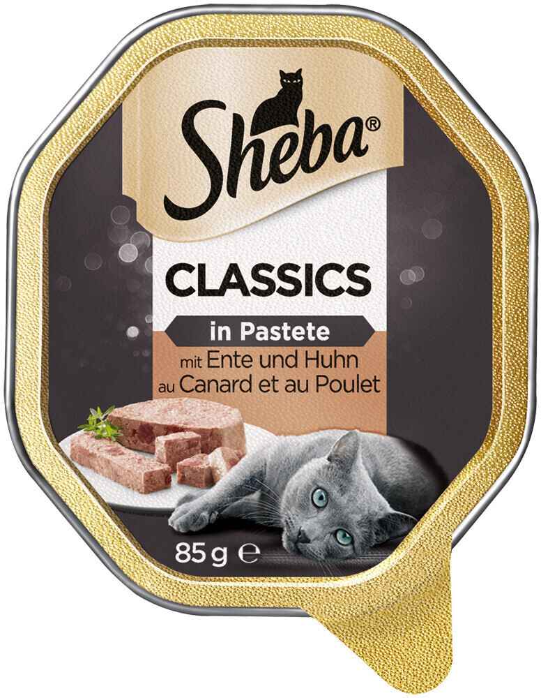 Sheba Classics in pate with duck and chicken
