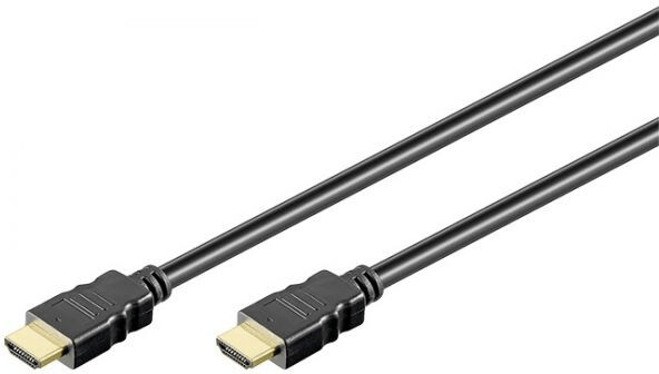 Goobay 51859 High Speed HDMI Kabel, Schwarz, 1.8 m HDMI A-Stecker > HDMI A-Stecker