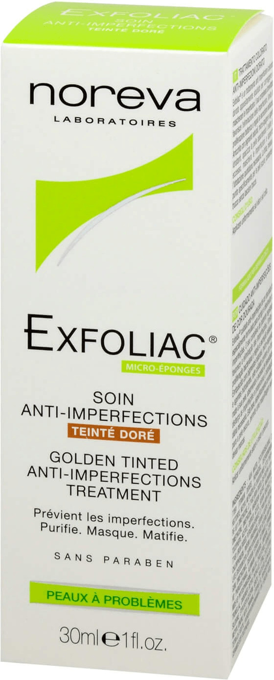 Noreva Laboratories Exfoliac, soin anti imperfections, teinté doré, 30 ml