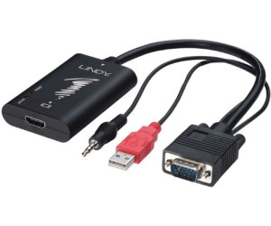 Lindy 38188 Vga Audio An Hdmi Konverterkabel 1080p Usb Power Ab 26 74 Preisvergleich Bei Idealo De