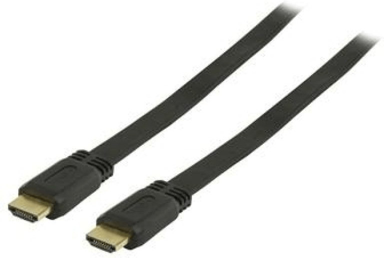 Valueline High Speed HDMI flat cable with Ethernet - HDMI plug/HDMI plug 3m black