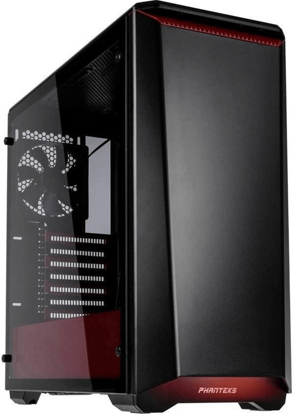 Phanteks Eclipse P400 Tempered Glass black/red