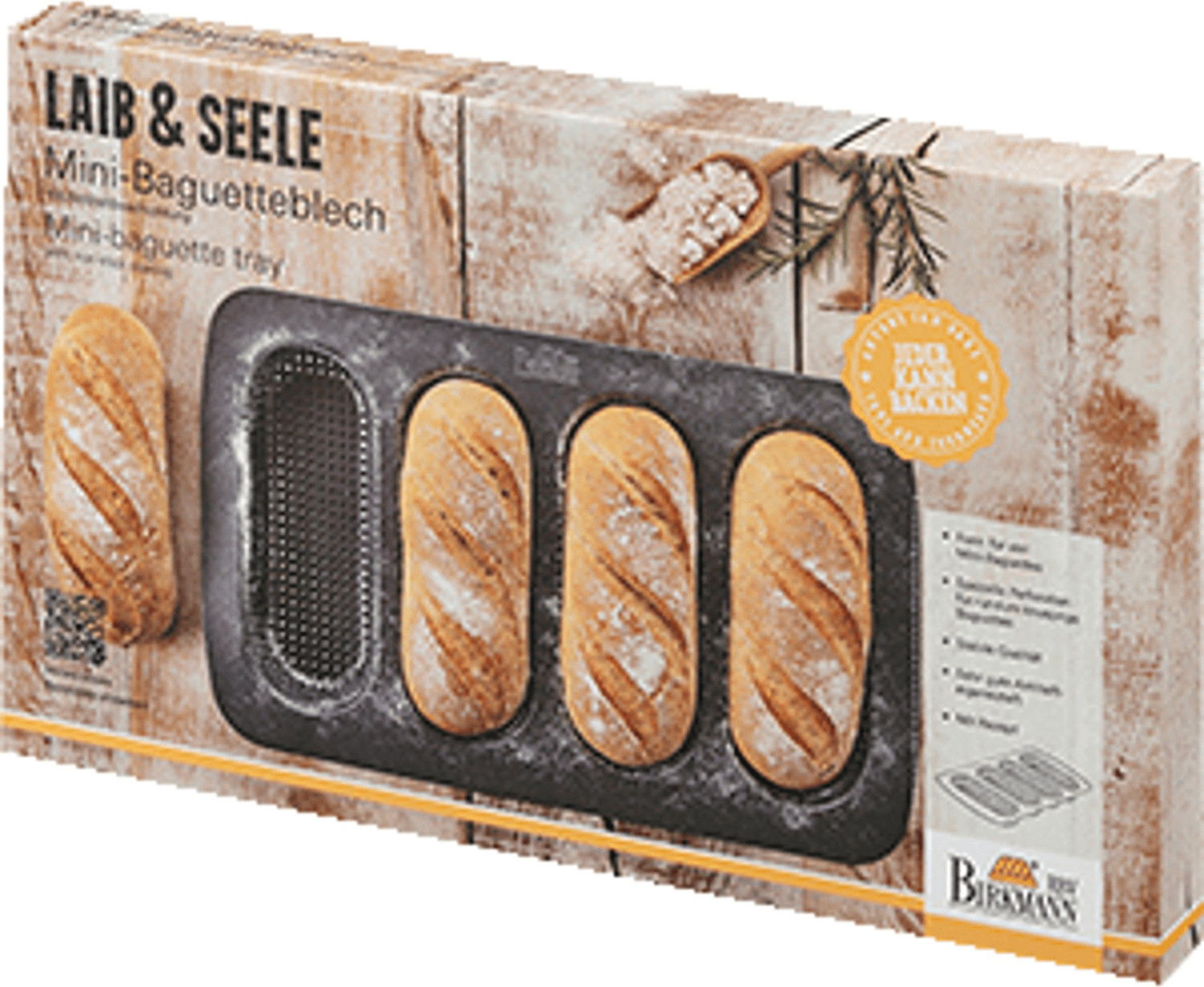 Birkmann Moule pour 4 mini baguettes