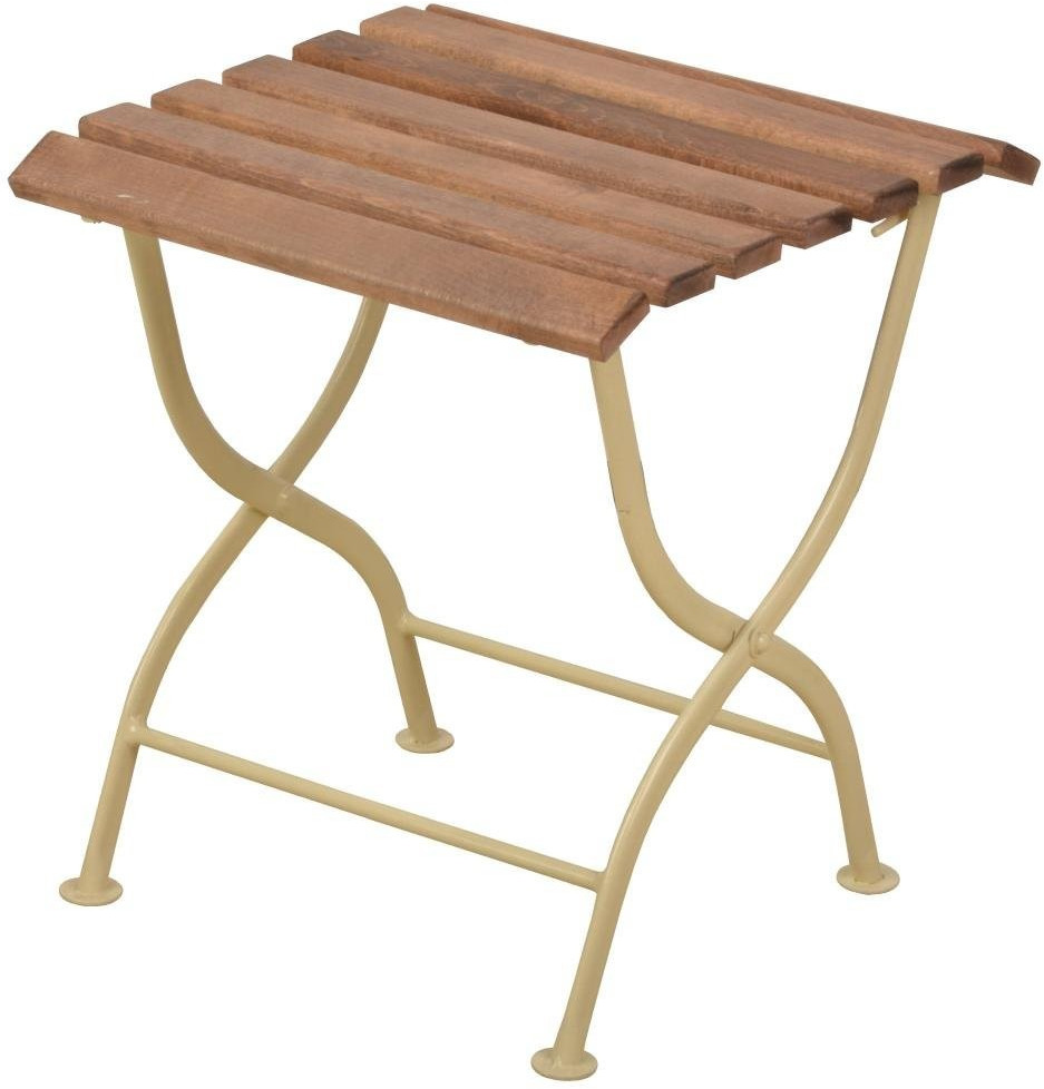 Esschert Desserte en bois et métal crème (MF005C)