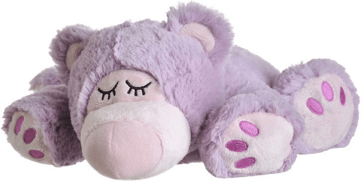 Warmies Bouillotte ours endormi violet