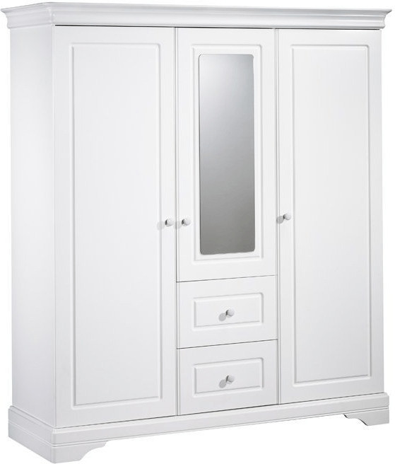 Sauthon Armoire Elodie 3 portes 2 tiroirs avec miroir
