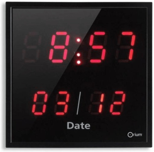 Orium Horloge à date LED rouge (11874)