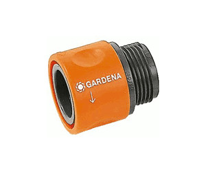 Gardena Pièce de tube de transition: connexion d'un raccord de tuyau dans  le connecteur de robinet, pendant 26,5 mm (G3 / 4), z. En tant que machines