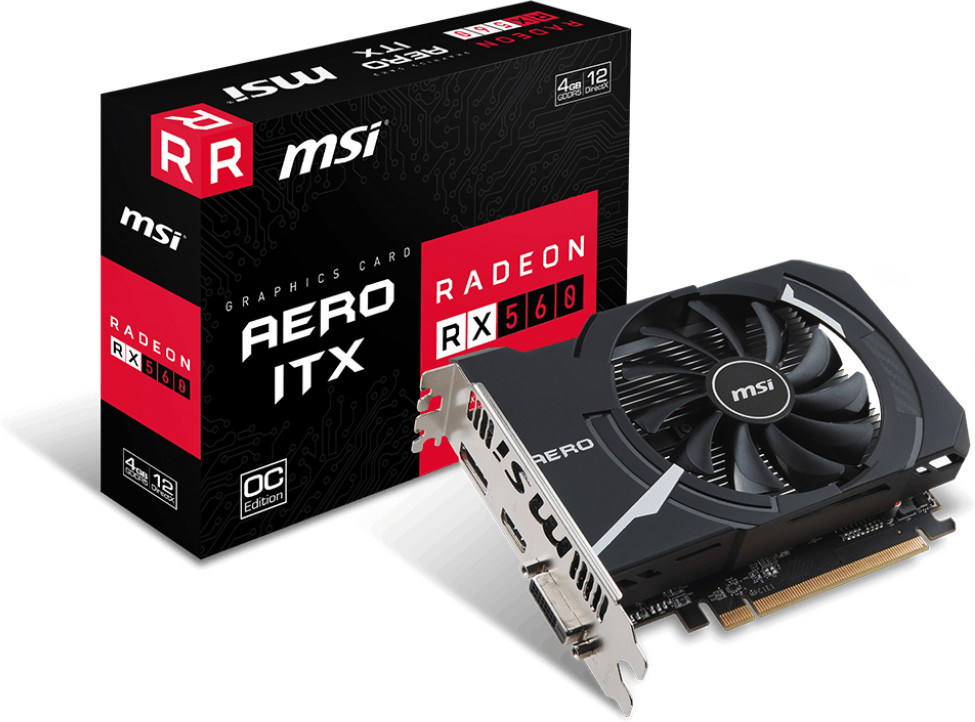 MSI Radeon RX 560 AERO ITX 4G OC (4096 Mo)