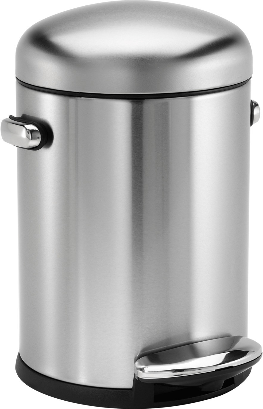 Simplehuman Retro Pedal Bin (4.5 L) stainless steel