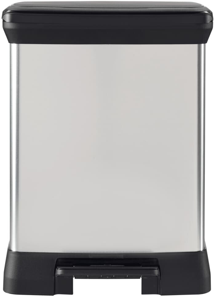 Curver Deco Pedal Bin Duo 10+18 l argent