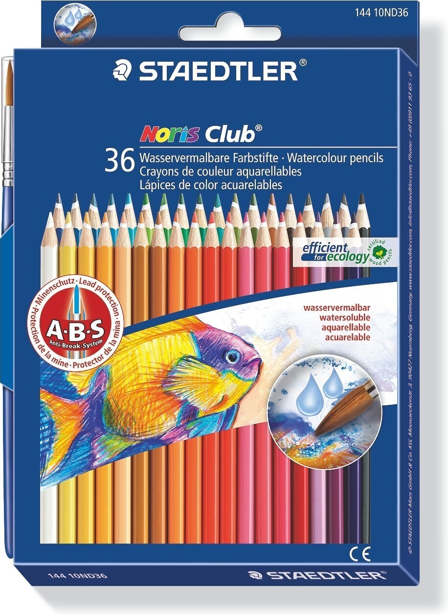 Staedtler Noris Club Aquarell, étui 36 crayons de couleur