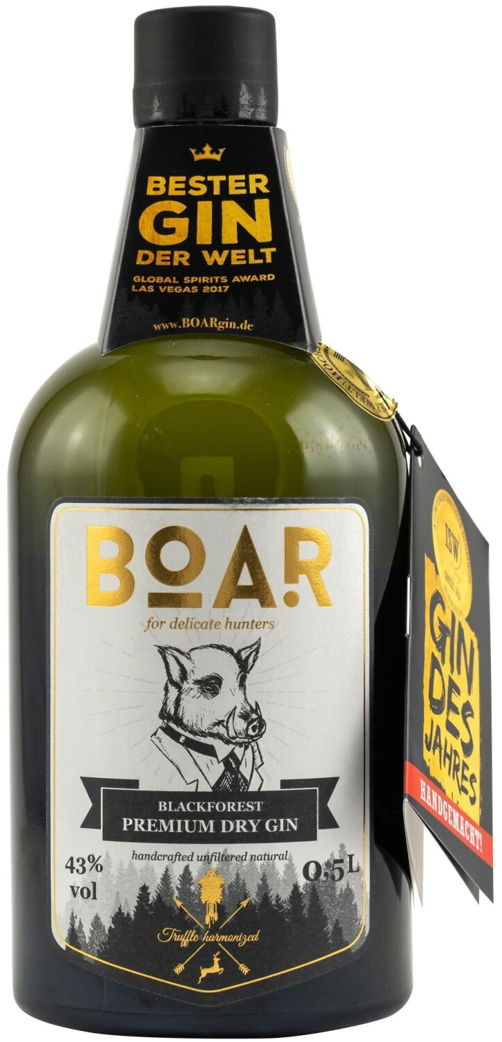 BOAR Black Forest Premium Dry Gin 43% 0,5l