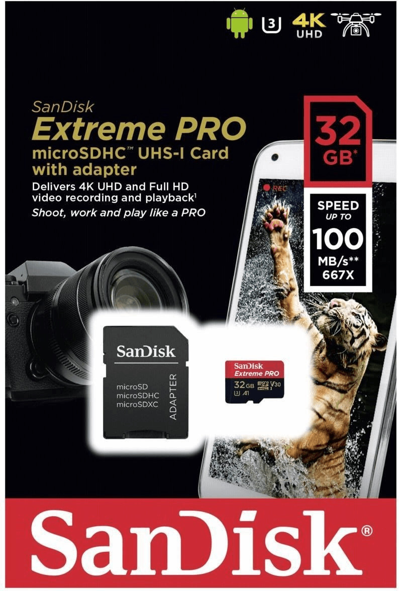 SanDisk Extreme Pro A1 microSDHC 32 Go (SDSQXCG-032G) au ...