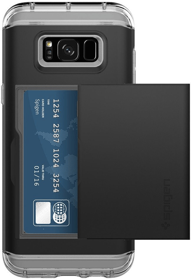 Spigen Crystal Wallet Case (Galaxy S8+) black