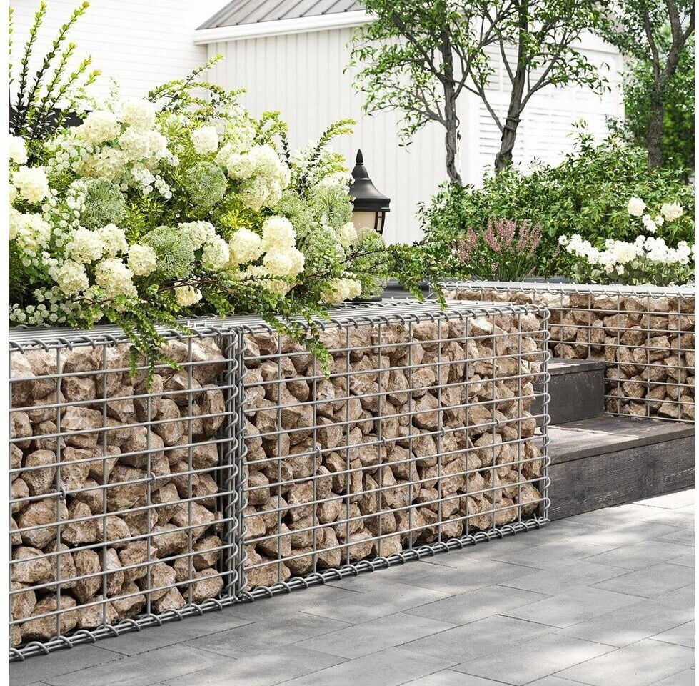 Songmics Clôture en gabion 100 x 50 x 30 cm