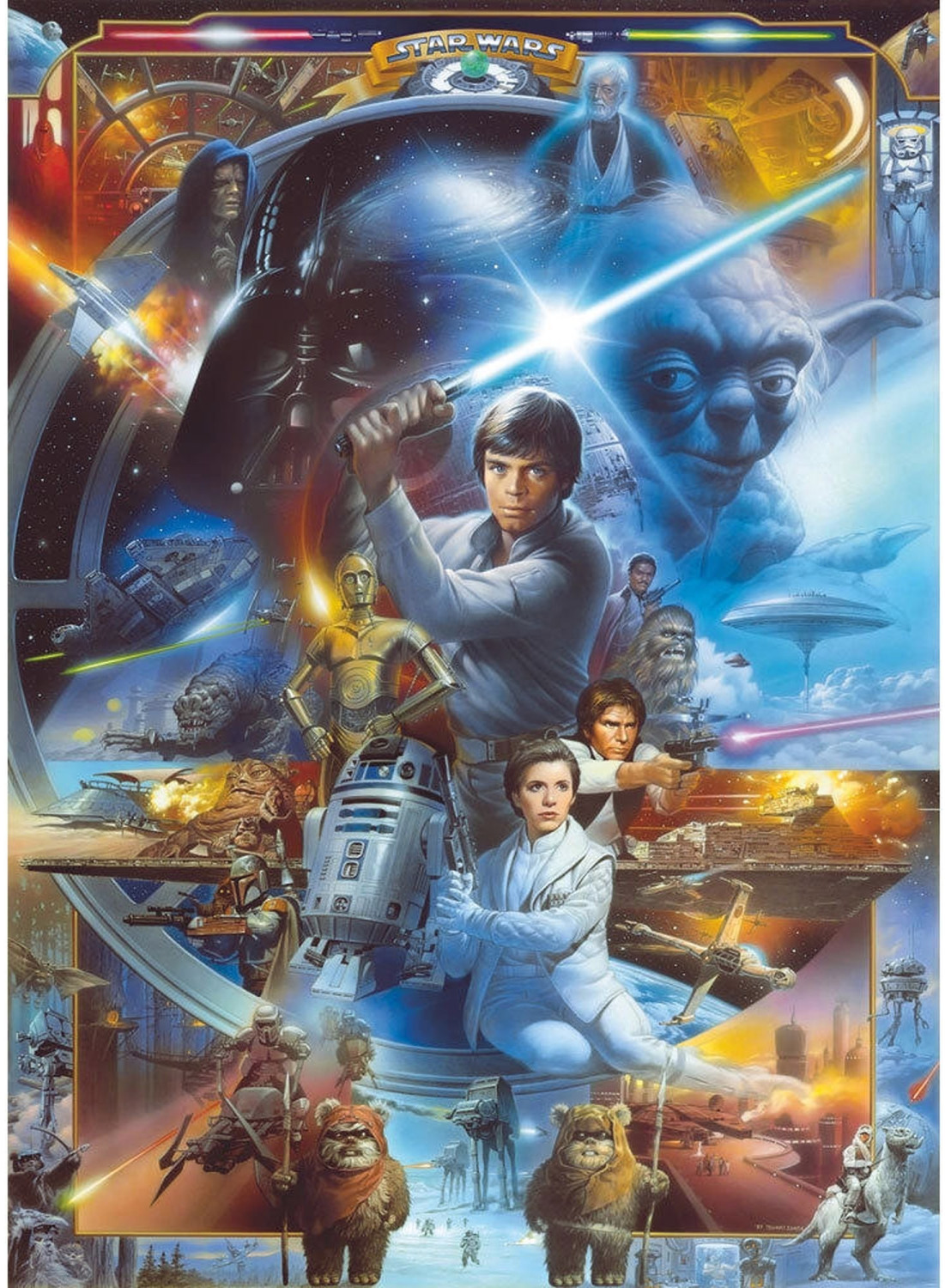 Komar Star Wars Luke Skywalker Collage 254 x 184 cm
