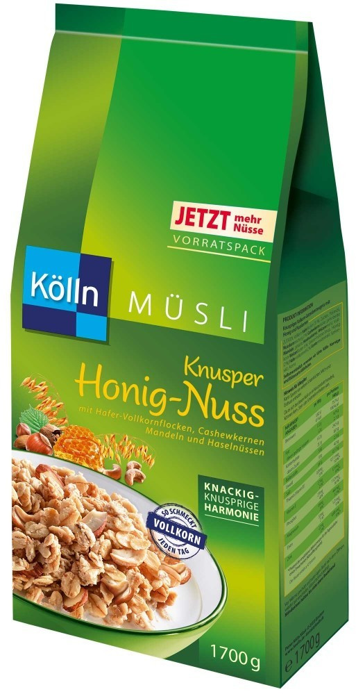 Kölln Müsli Knusper Honig-Nuss (1,7 Kg) ab 8,96 € | Preisvergleich bei ...