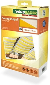 Windhager Voile solaire 420 x 140 cm jaune-blanc