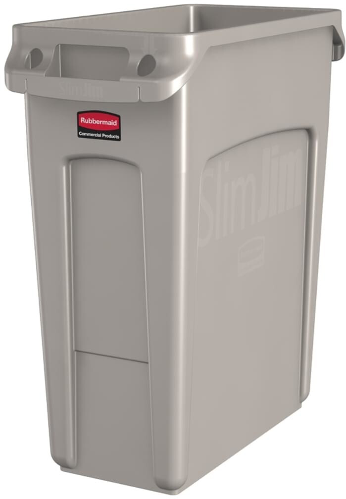Rubbermaid Slim Jim avec canaux d'aération 60 L