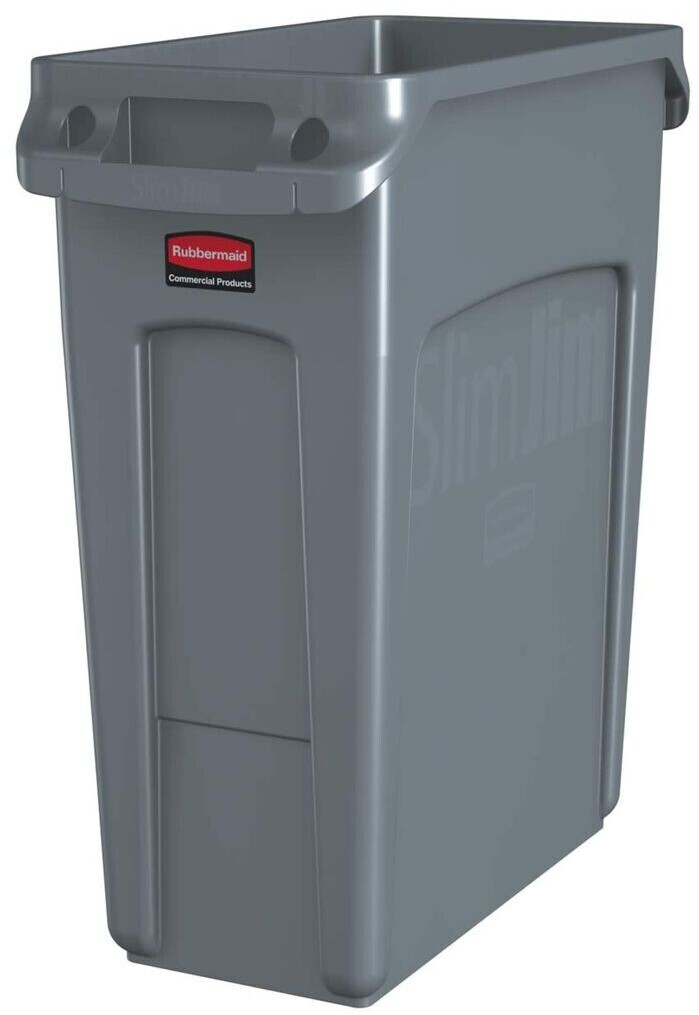 Rubbermaid Slim Jim Vented Rubbish Bin Grey (76227895)