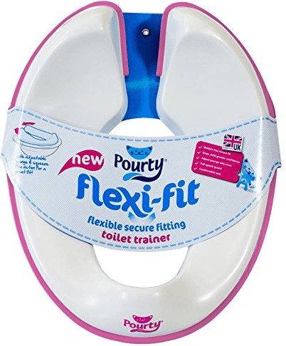 Pourty Flexi-Fit Toilet Trainer White Pink