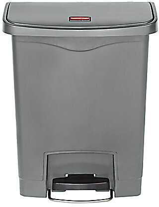 Rubbermaid Slim Jim Step On plastique 30 L gris