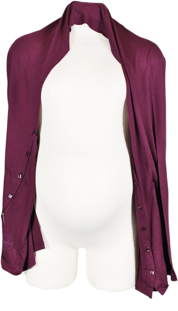 Lässig T-shirt/écharpe allaitement bordeaux