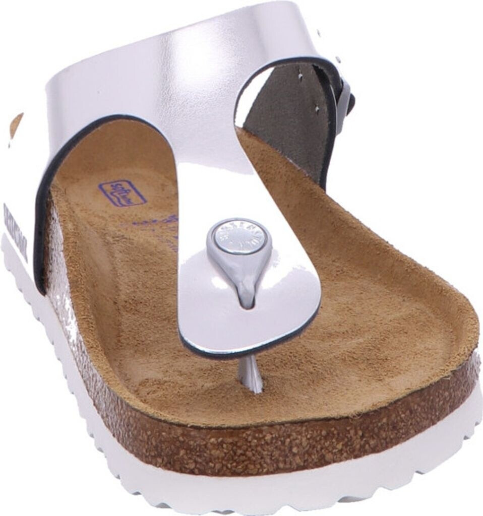 birkenstock gizeh soft footbed silver