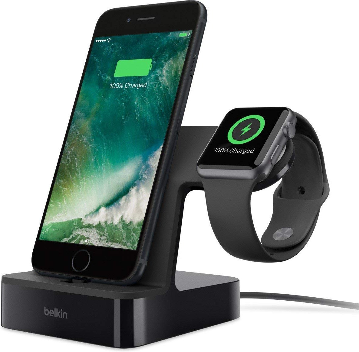 Belkin Station de recharge PowerHouse (iPhone/Watch) noir