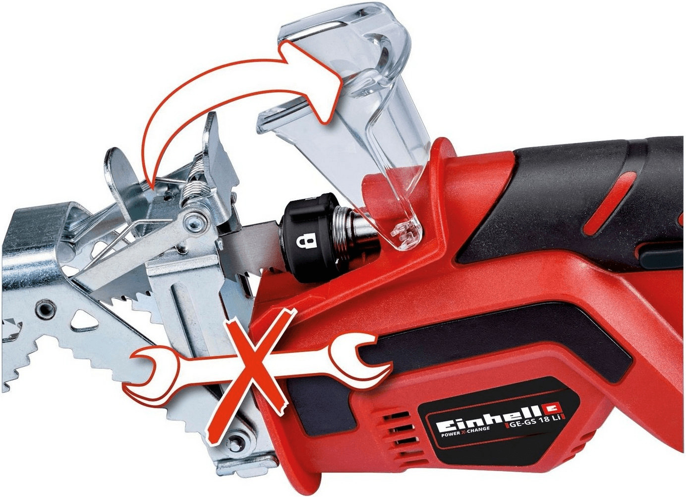 Coupe-branches sans fil EINHELL - Power X-Change - 18V - lame 15