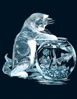 OZ International Scraper Argent - chat pêcheur (PPSF6)