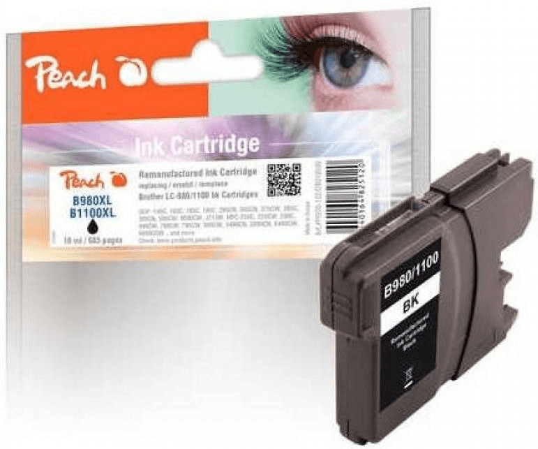 Peach PI500-122 pour Brother LC-1100 noir