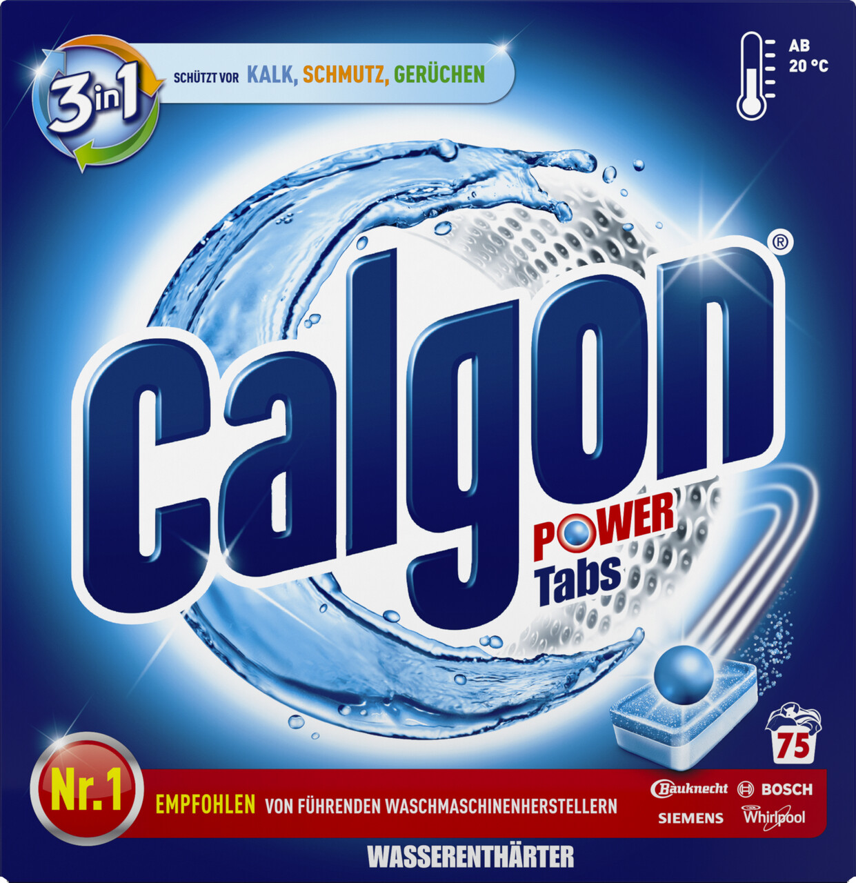 Calgon 3in1 Power Tabs (75 pcs)