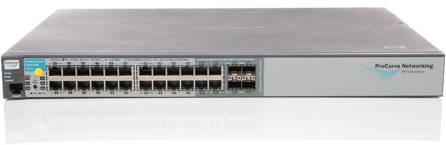 HP 2810-24G Managed Switch - 24 Port 1000Mbit + 4 SFP Combo - Rack Mountable - J9021A Refurb