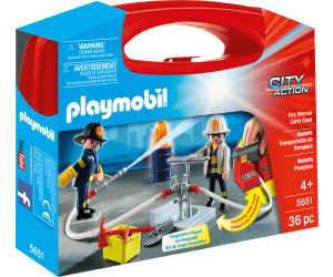 Playmobil - 71193 - City action - Caserne de pompiers transportable