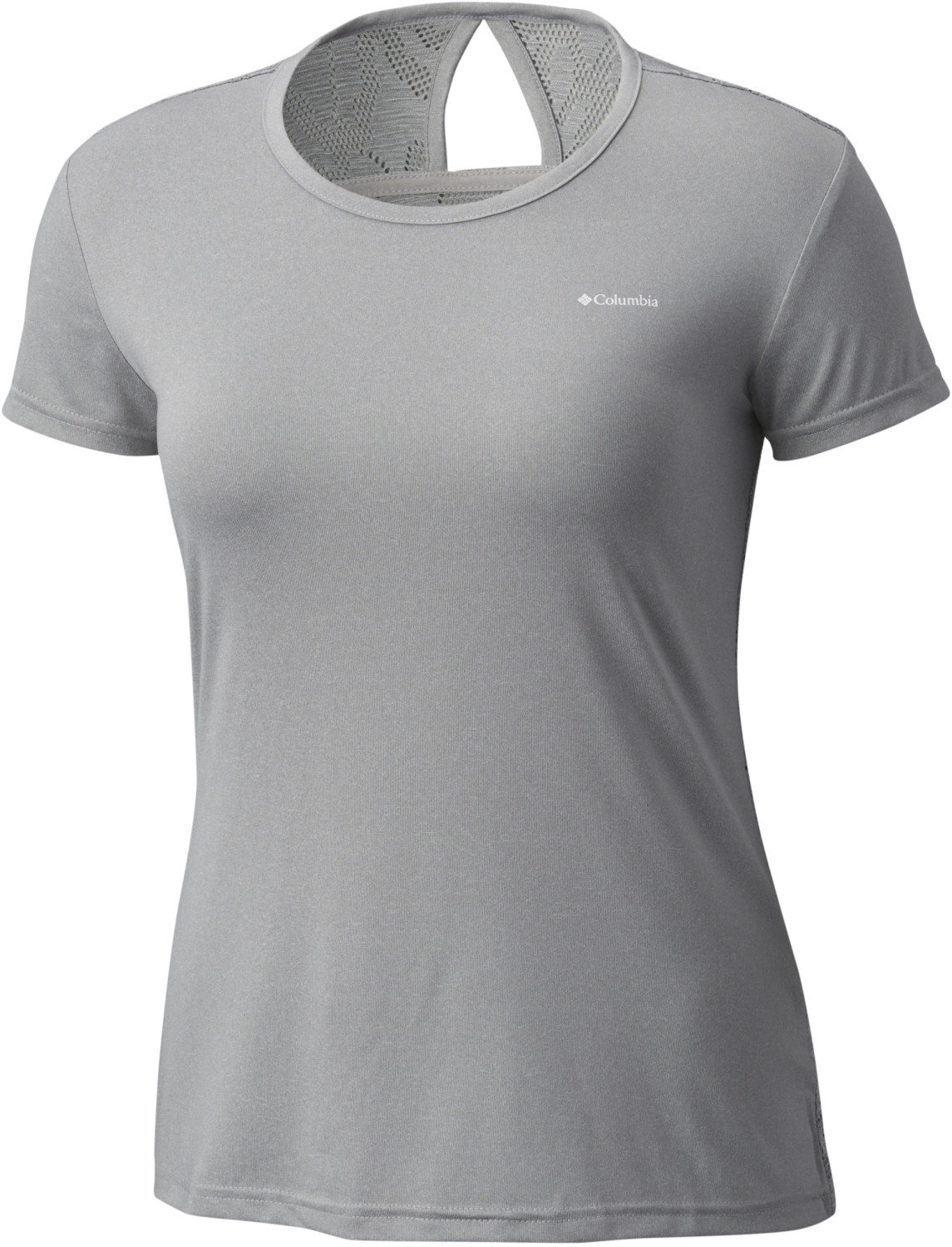 Columbia Women's Peak to Point Novelty Short Sleeve Shirt grey