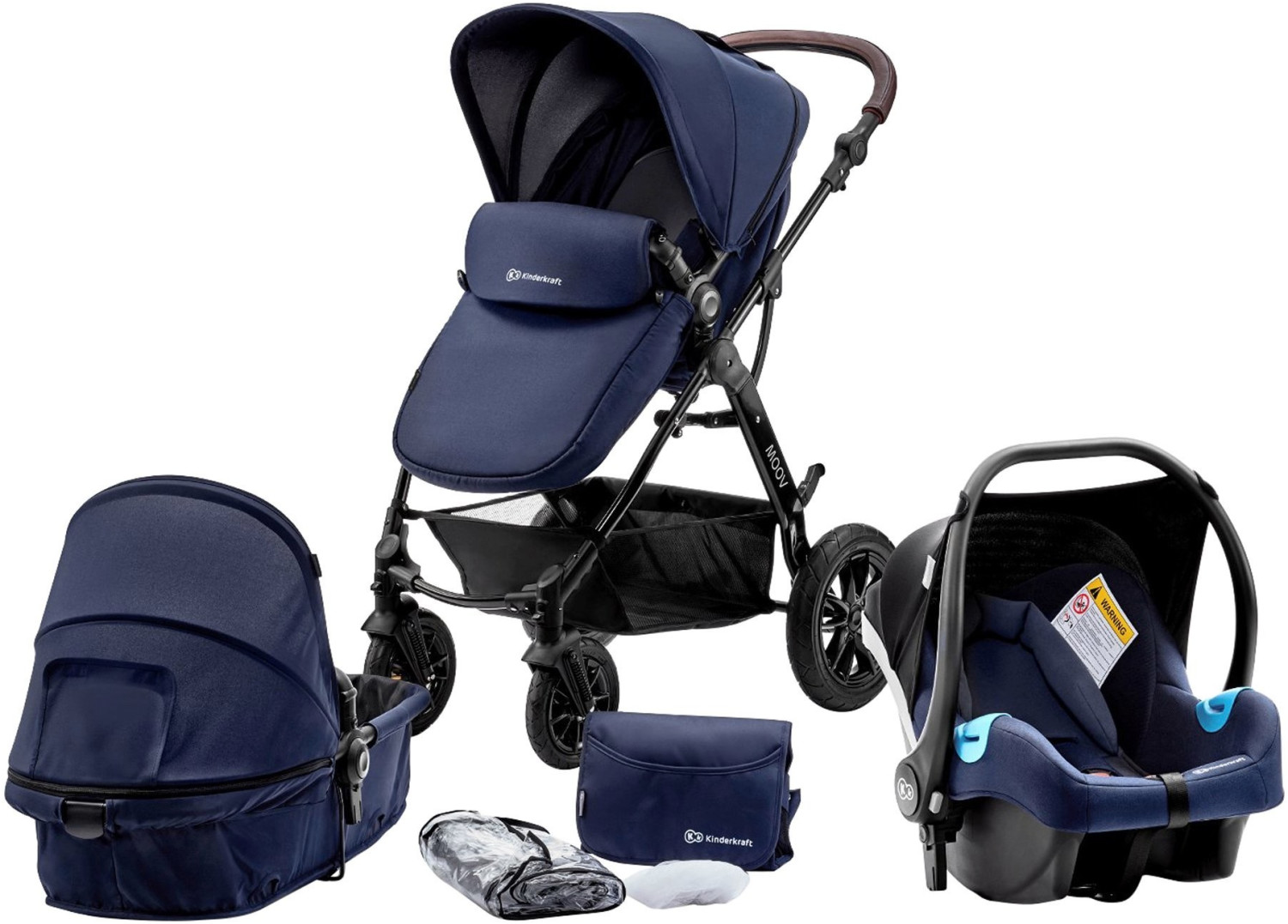 Kinderkraft moov 3 in 1 online travel system navy