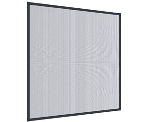 Fliegenschutzgitter für Fenster mit Rahmen aus Aluminium 100 x 120 cm in anthrazit