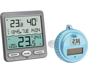 Lantelme Thermomètre de piscine pour surveiller la température de l'eau de  la piscine, de l'étang ou du bain à remous avec cordon de 90 cm Thermomètre