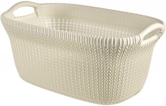 Curver Panier à linge KNIT 40 litres blanc