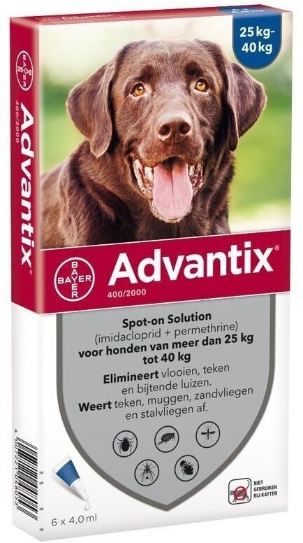 Advantix grand chien +25 kg 6 pipettes