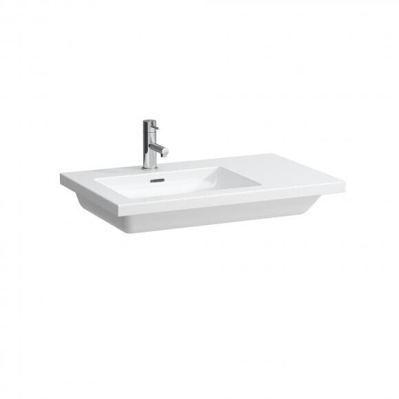Laufen WT asym.Living Square HL m.ÜL Ablage rechts 750x480 weiß 