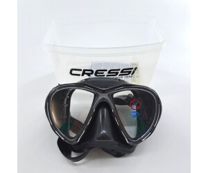 Masque De Plongée Cressi Big Eyes Evolution - Taille Unique Adulte - Verre Incliné +25% De Visibilité - Jupe En Silicone Double Injection - Bleu Transparent